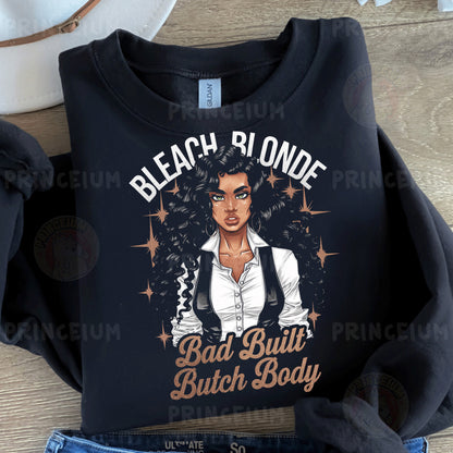 a black shirt with a picture of a woman on it