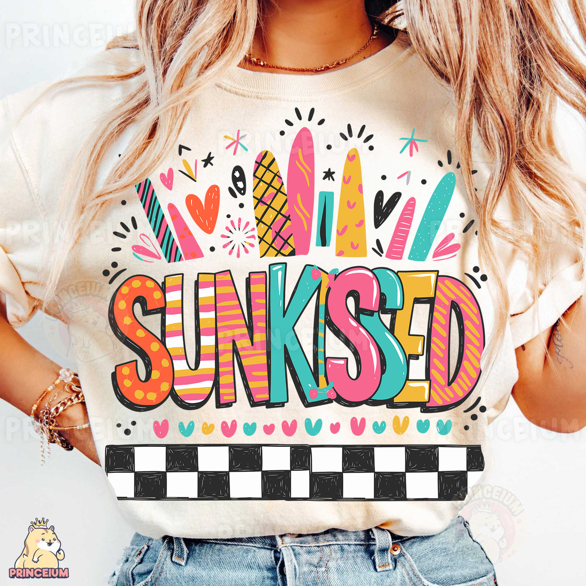 a woman wearing a shirt that says sunked