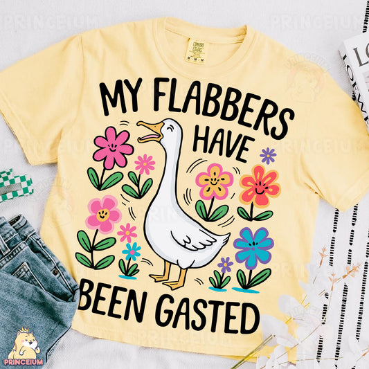 a t - shirt that says, my flabbers have been gathered