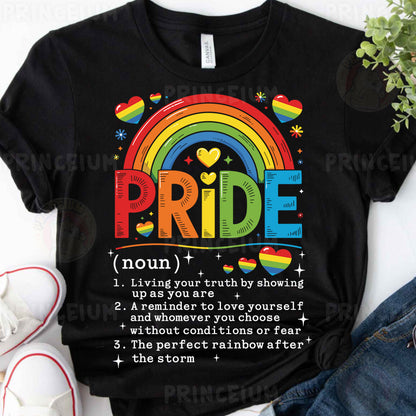 a t - shirt with the words pride on it