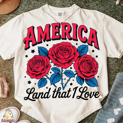 a t - shirt that says america land that i love