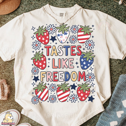 a t - shirt that says tastes like freedom