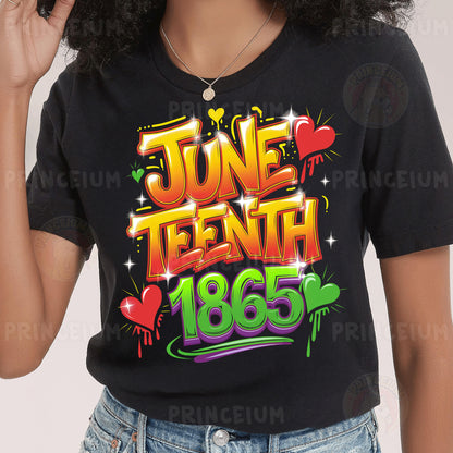 a woman wearing a t - shirt that says june tenth 1965