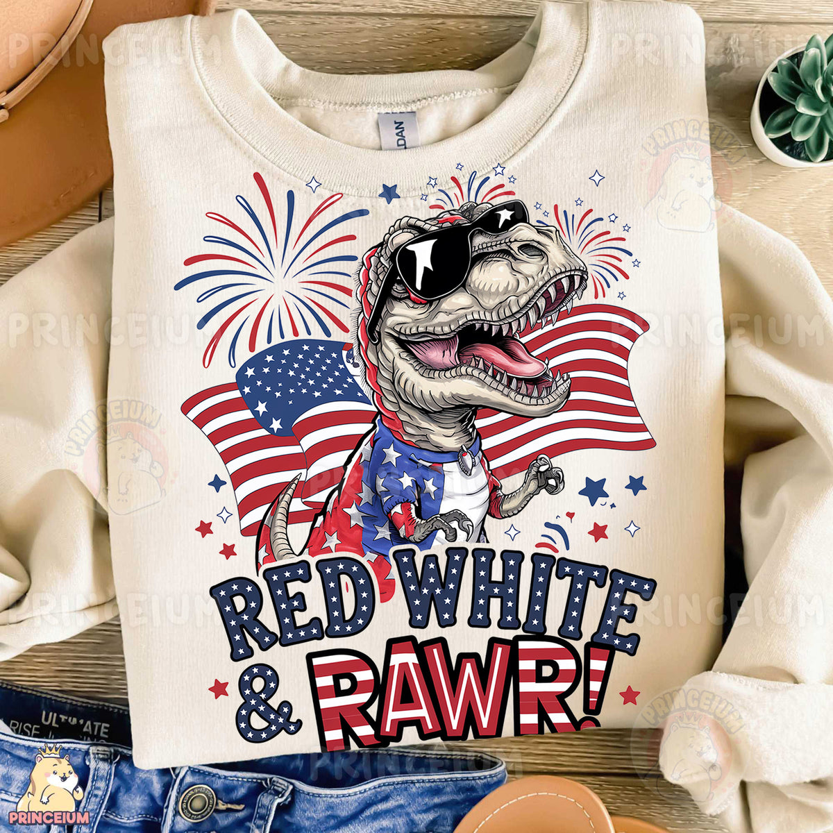 a t - shirt with an american flag and a t - shirt that says red