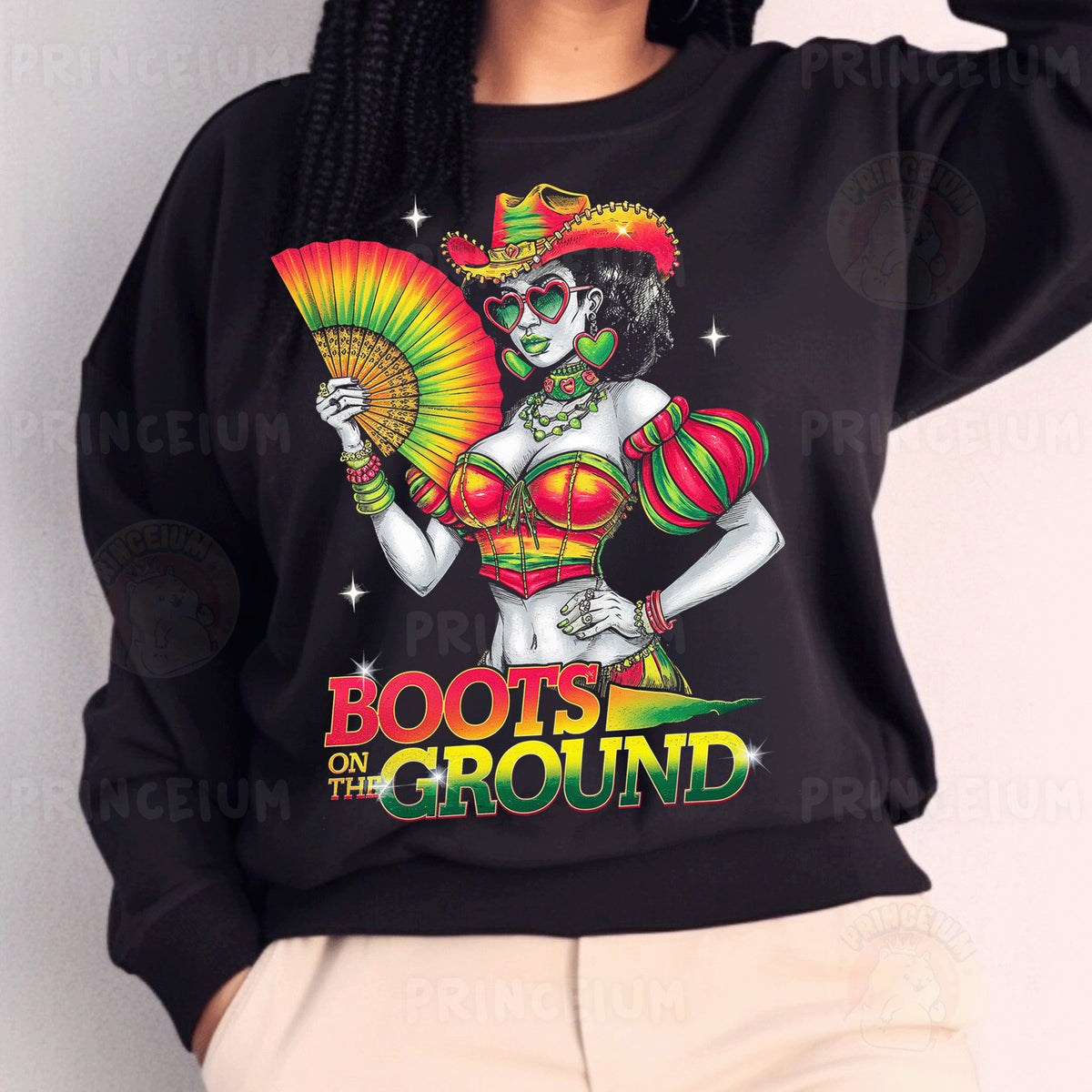 a woman with dreadlocks wearing a black sweatshirt