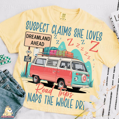 a yellow shirt with a vw camper van on it